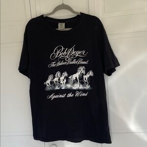 Bob Seger Comfort Colors Band Graphic Tee Sz L